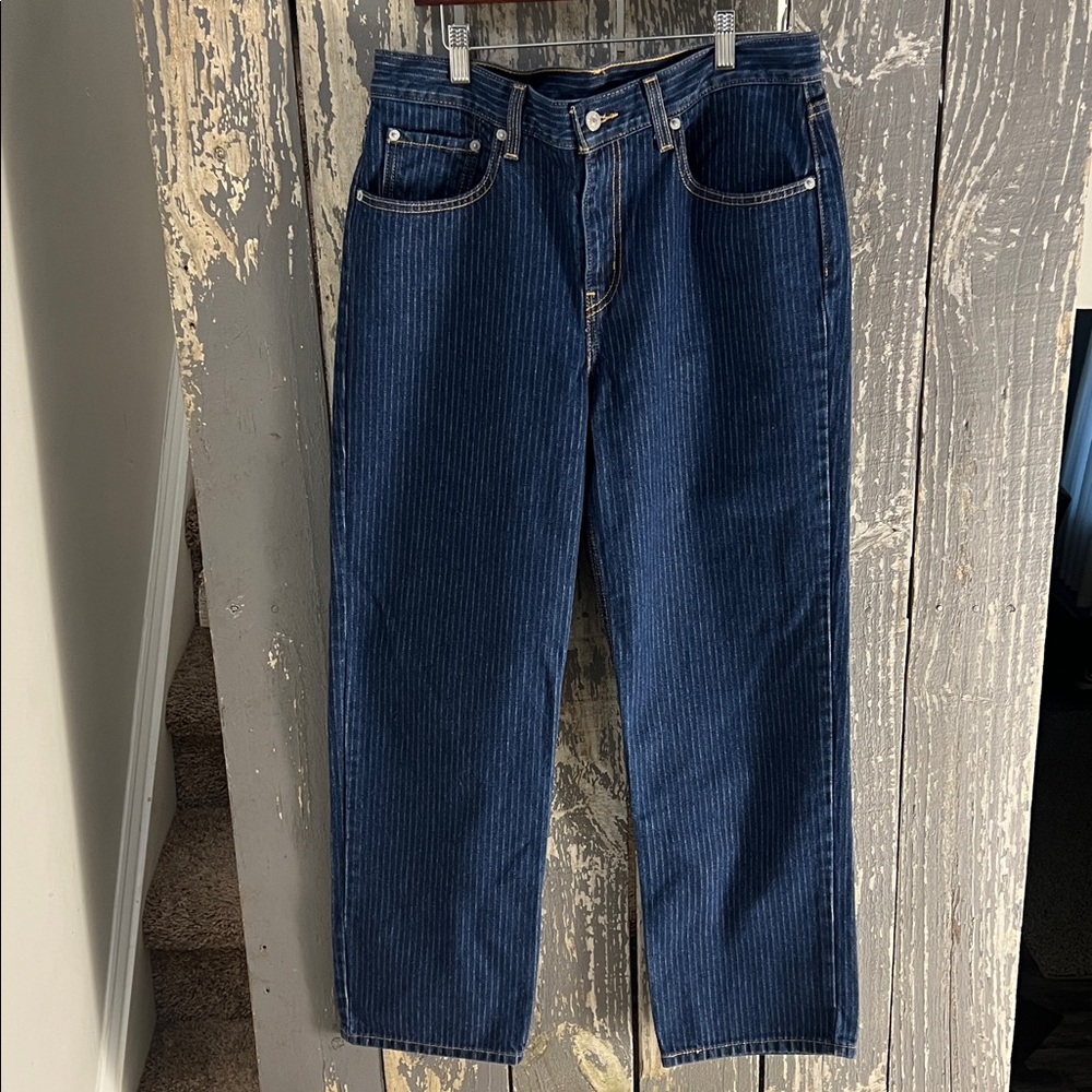 Levi's Dark Blue Denim with White Stripes